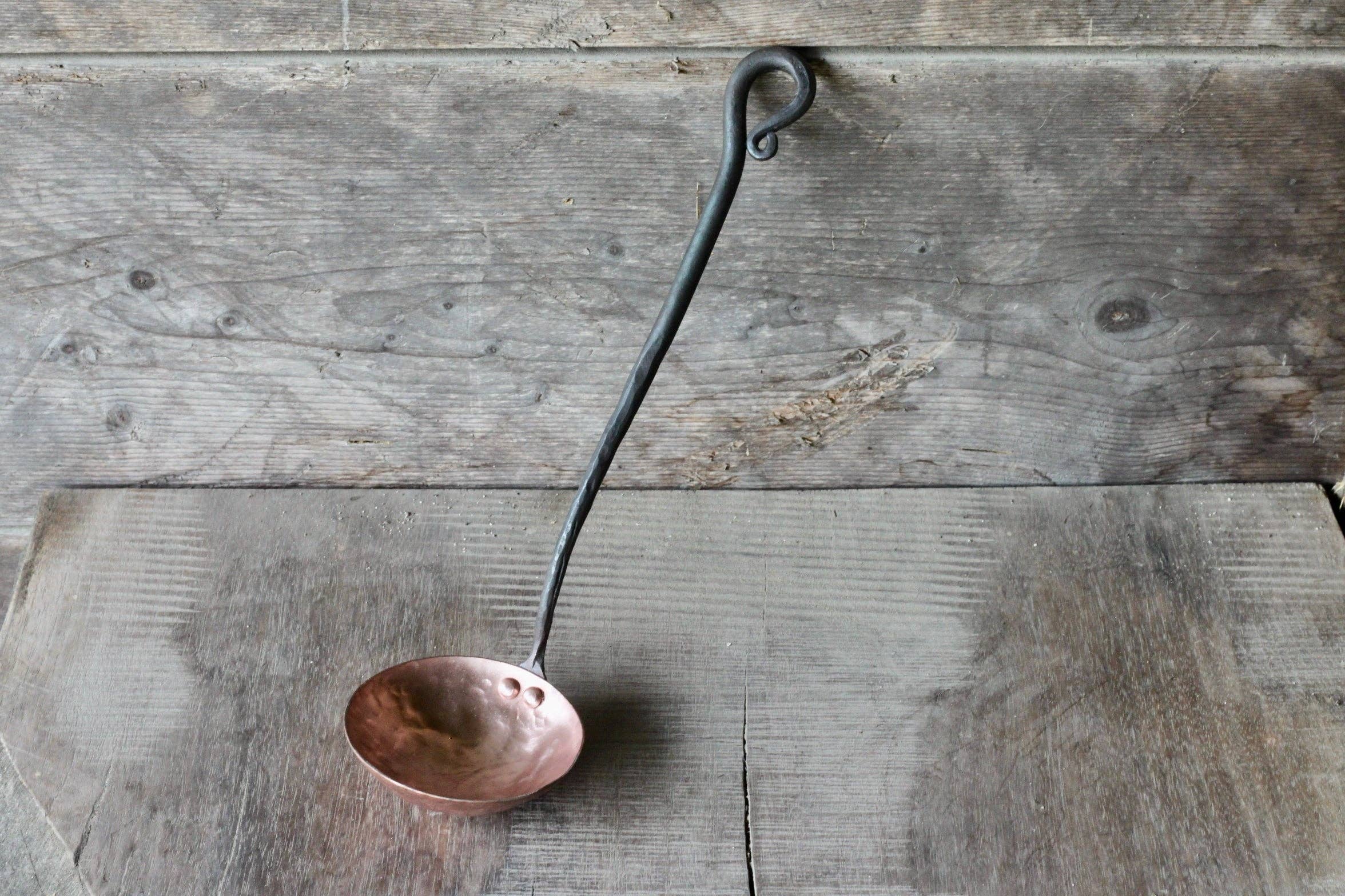 Wicks Forge - Wholesale Ladle - Copper and Steel Ladle - Reverse Curl2
