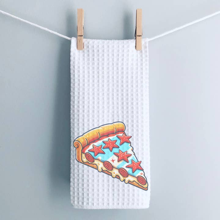 Chicago Deep Dish Flag Kitchen Towel for wholesale by 34Designed
