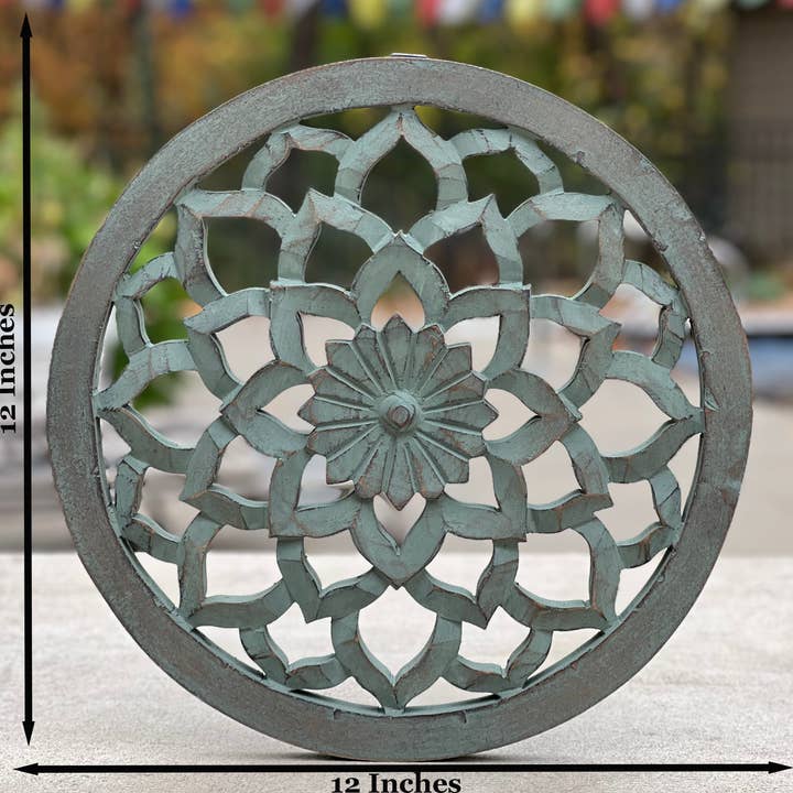 Lungta Imports - Wholesale Wall Accent - Handcrafted Wooden Lotus Flower Wall Décor Hanging Art7