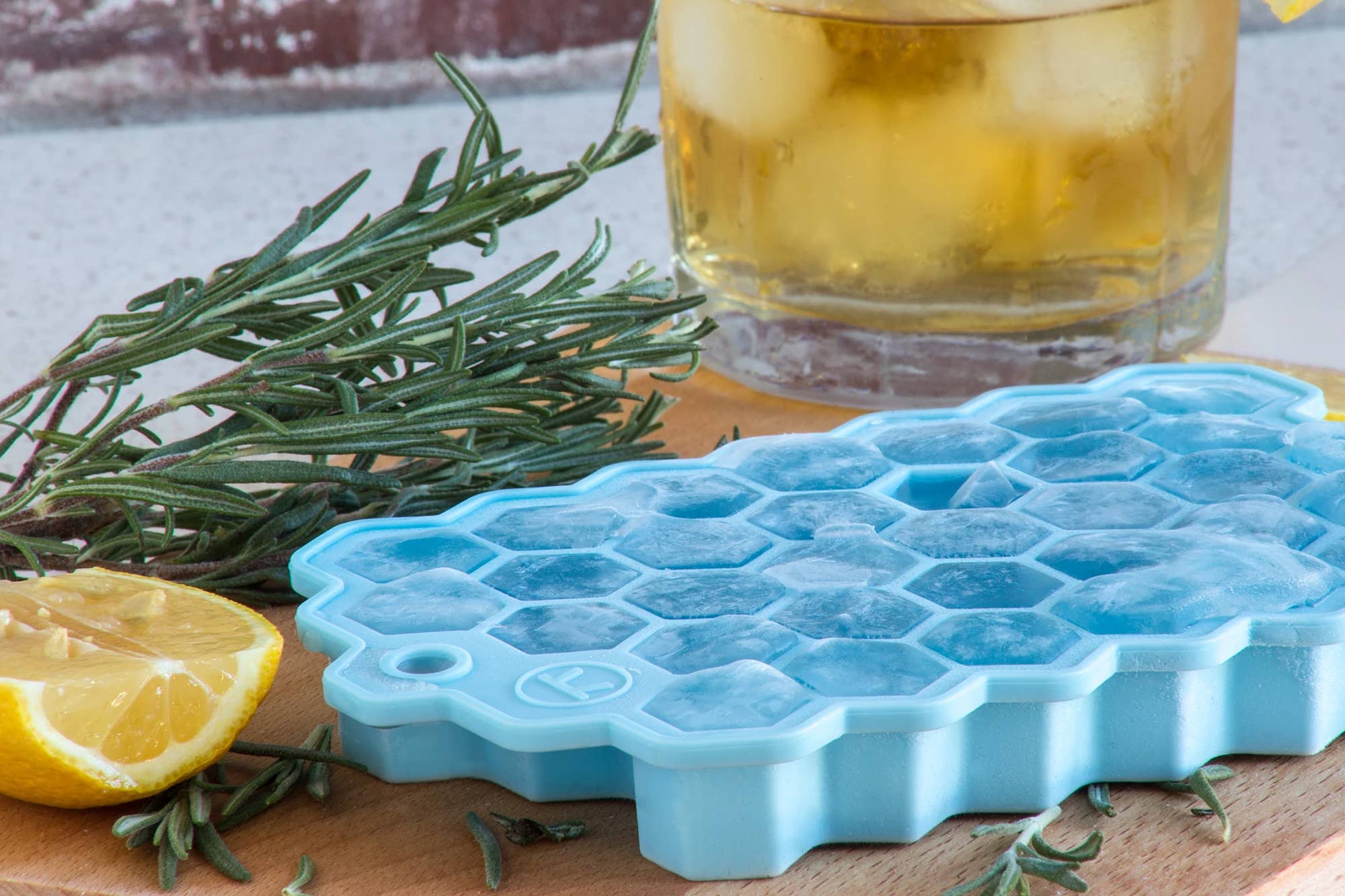 Fox Run Brands - Wholesale Ice Tray/Mold - Outset Hex Ice Cube Mold, Silicone, Small, 7" x 4.25"4