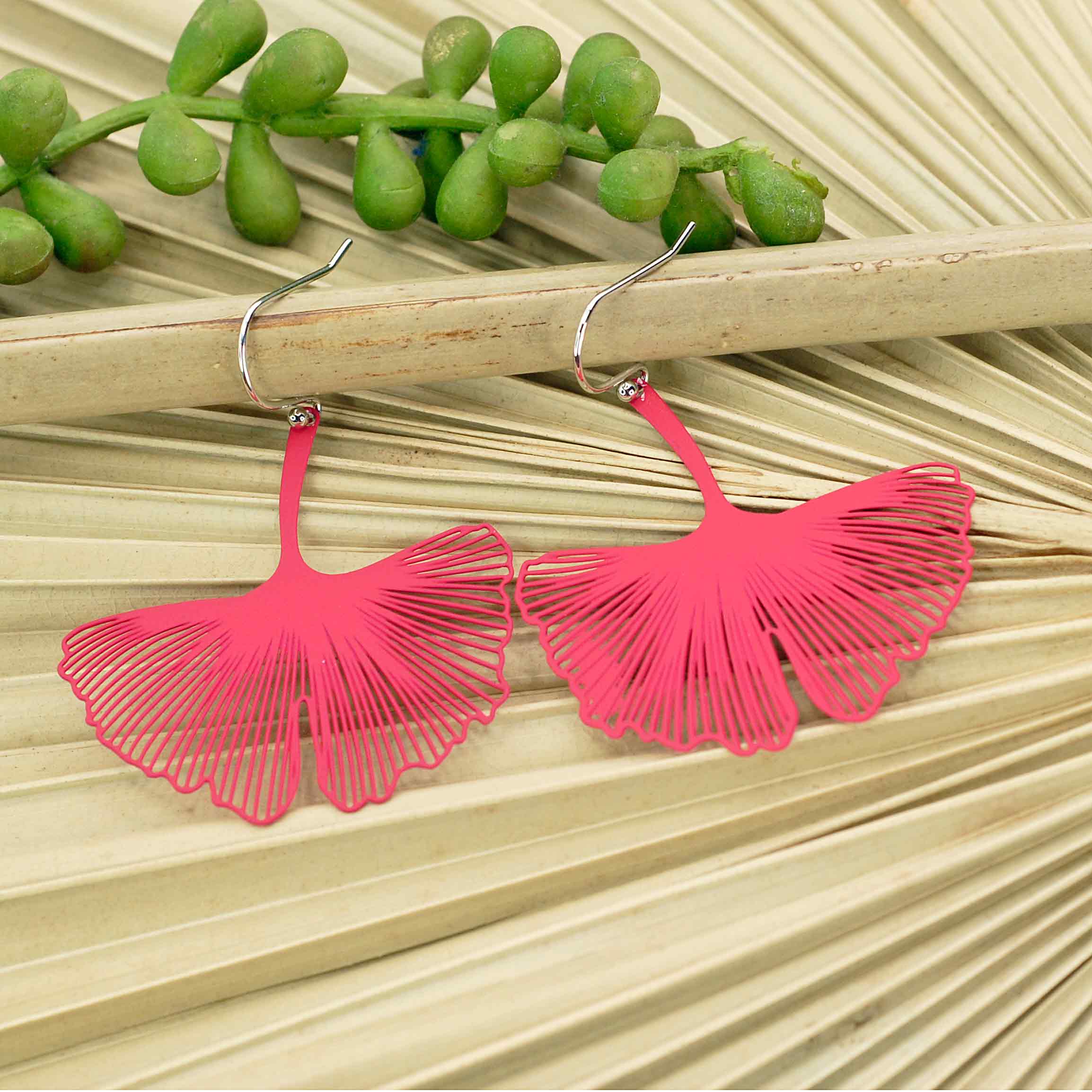 Merveilles du Monde - Venta al por mayor Juegos de joyas - Pendientes Ginkgo5