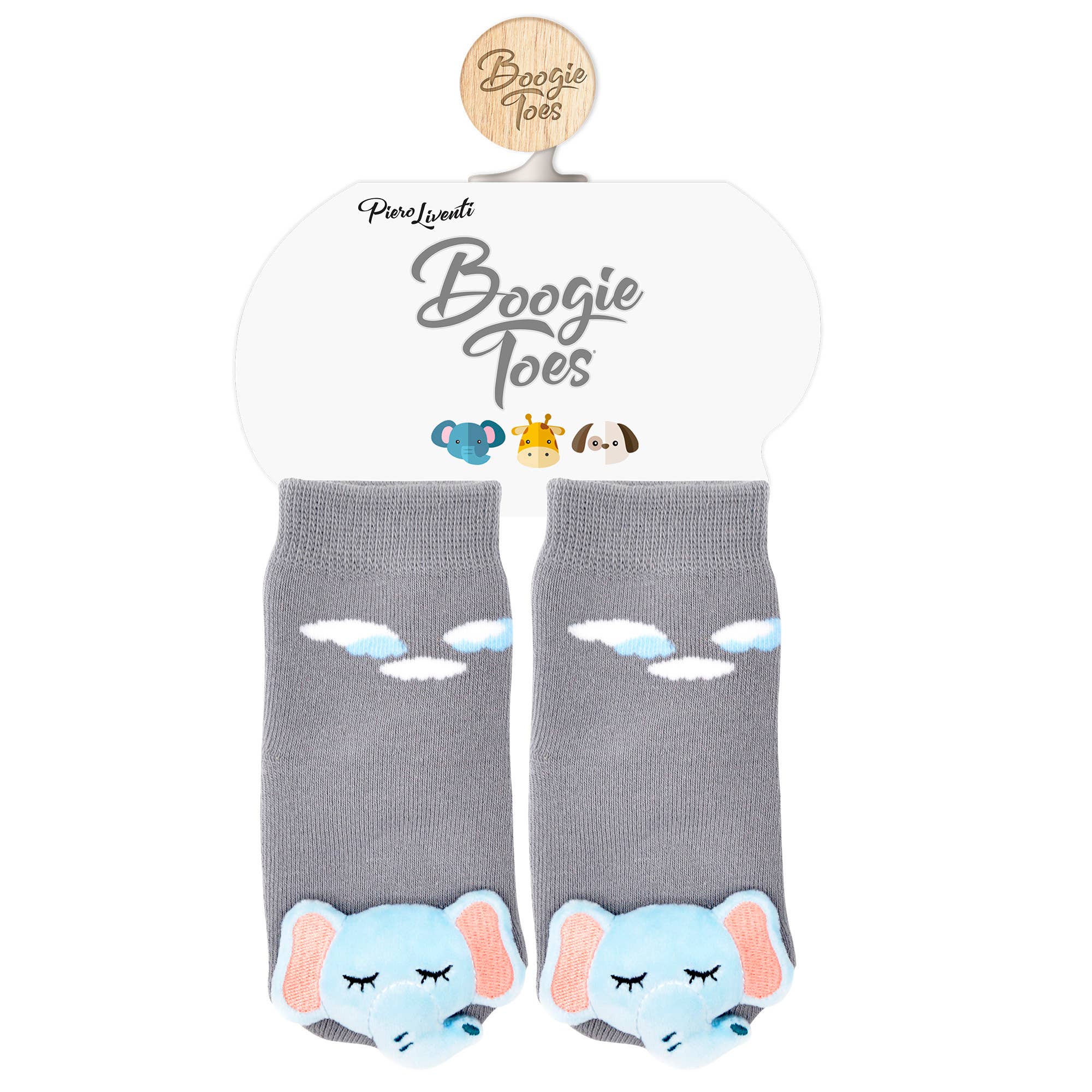 Boogie Toes - Vente Chaussettes – bébé - Chaussettes Hochet Sleepy Elephant Boogie Toes2