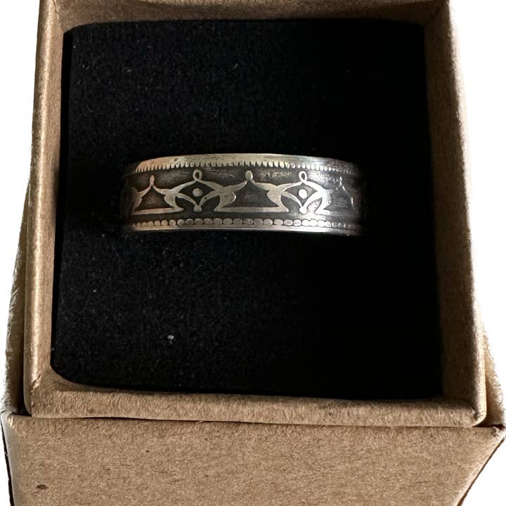 Newfoundland Early 50 Cents Silver Coin Ring for wholesale by Mountainstruck Coin Rings and Jewelry