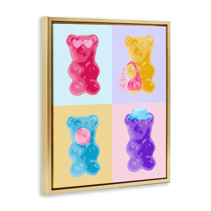 Stupell Industries - Wholesale Wall sign - Pop Style Candy Bears - Framed Wall Art16