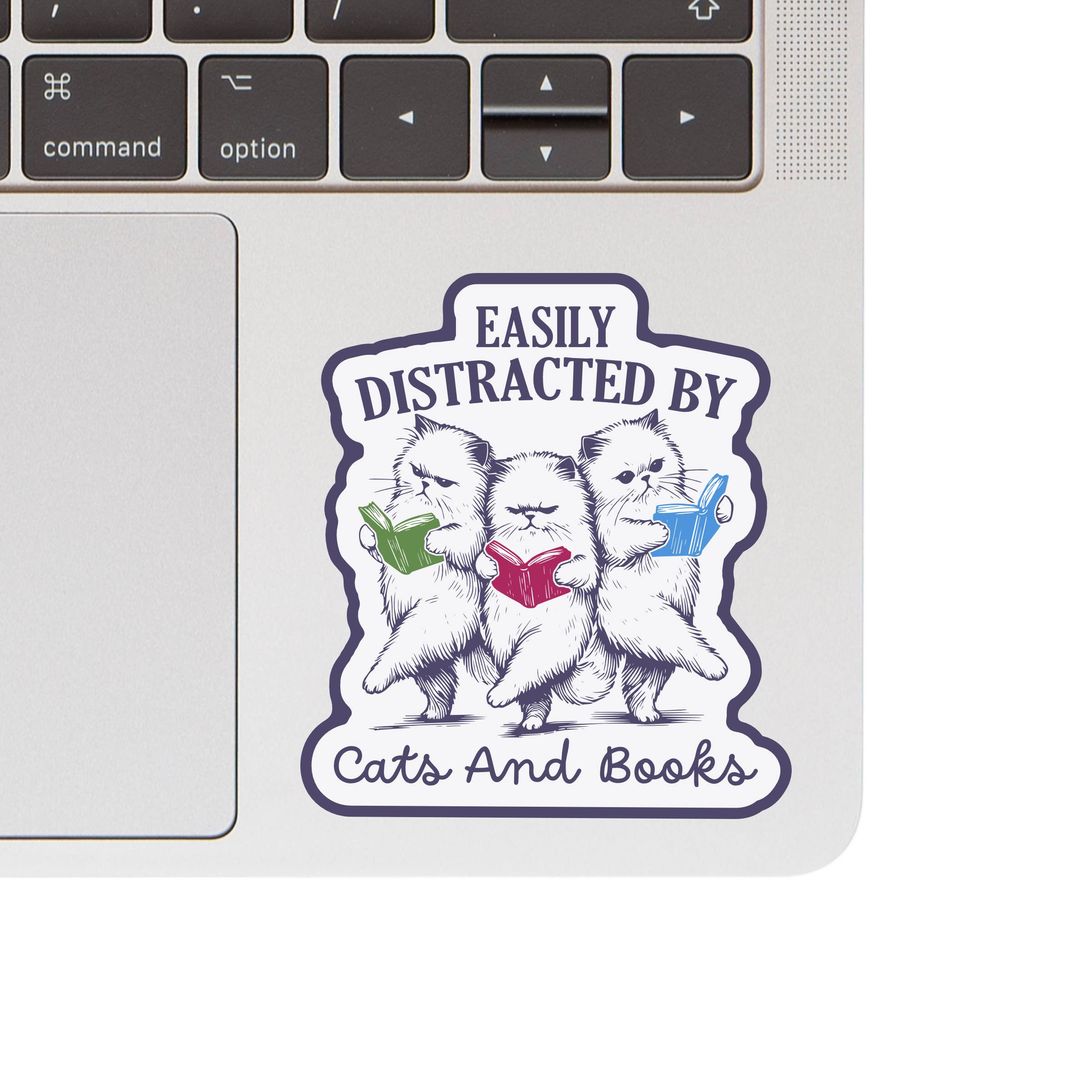 Juju and Moxie - Wholesale Sticker - Adorable Kitty Cat Book Read High Quality Vinyl Sticker1