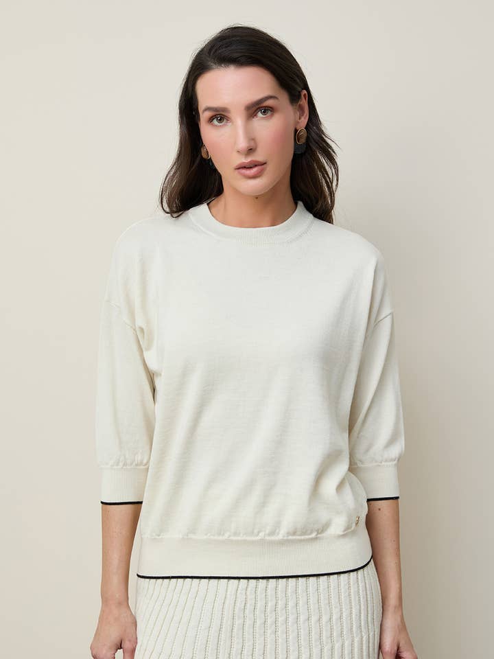 Jersey de lana con cuello redondo para venta al por mayor de Serianno