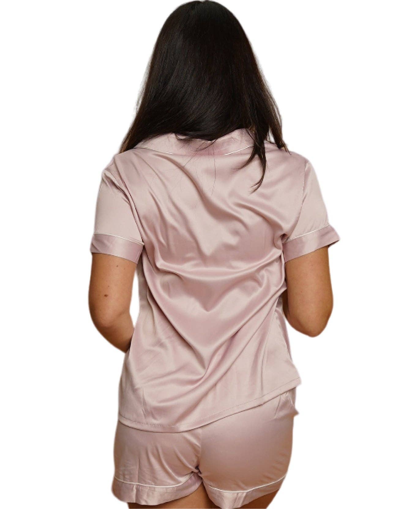 Taniri - Wholesale Sleepwear Set - Women's - ASHLEY SHORT MATTE SATIN PAJAMAS15