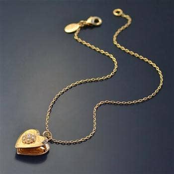 Little Girls Heart Locket Necklace for wholesale by Sweet Romance Jewelry