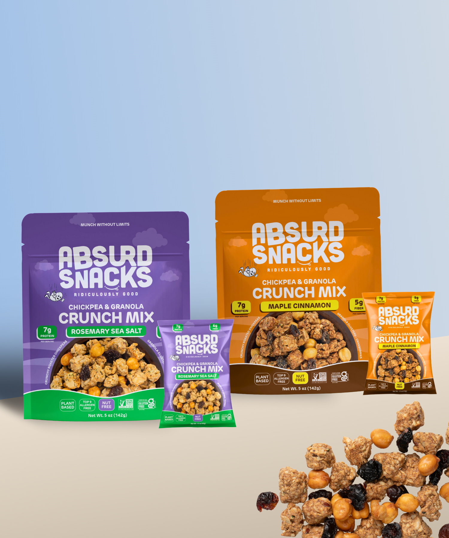 Absurd Snacks - Wholesale Puffed Snack - Chickpea & Granola Crunch Mix - Rosemary Sea Salt3