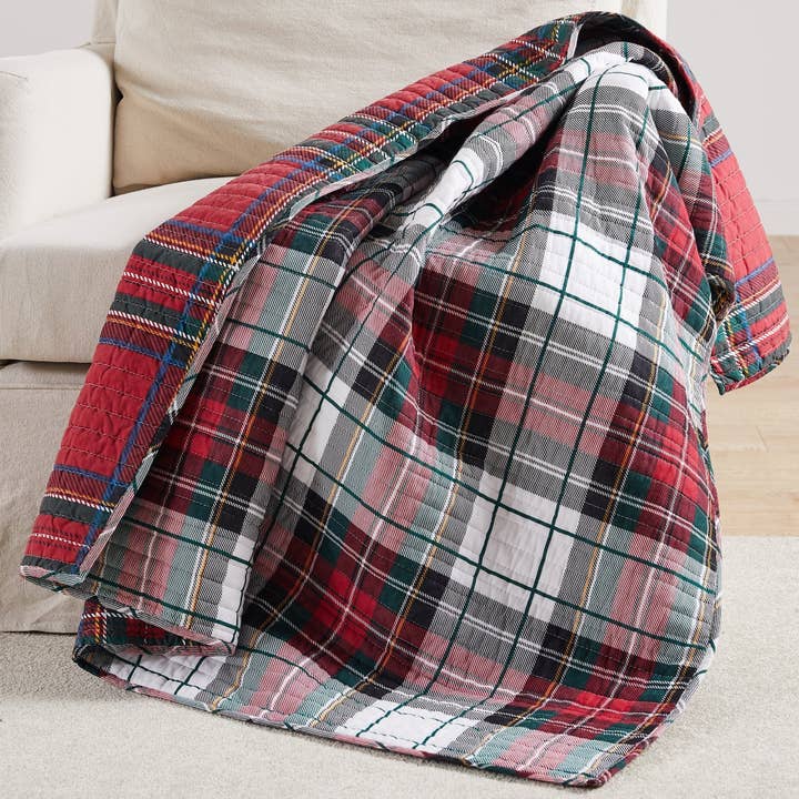 Levtex Home - Wholesale Throw Blanket - Spencer Plaid Quilted Throw
