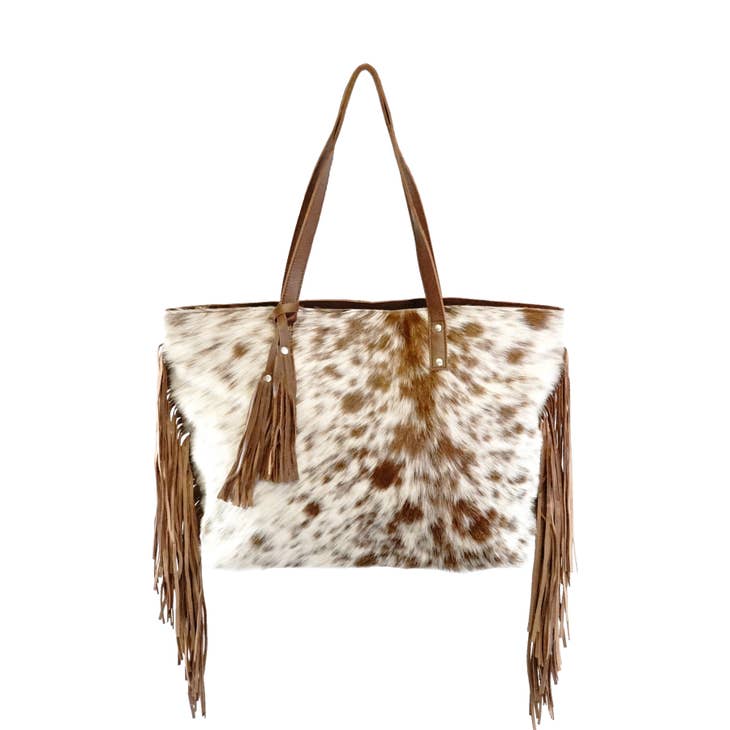 Wholesale Women cowhide bag with fringe 505A for your store | Faire