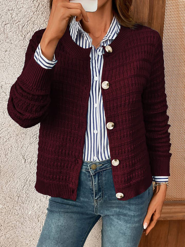 Lovesoft - Venta al por mayor Cárdigan - Mujer - Cárdigan de punto con botones para uso casual en la oficina12