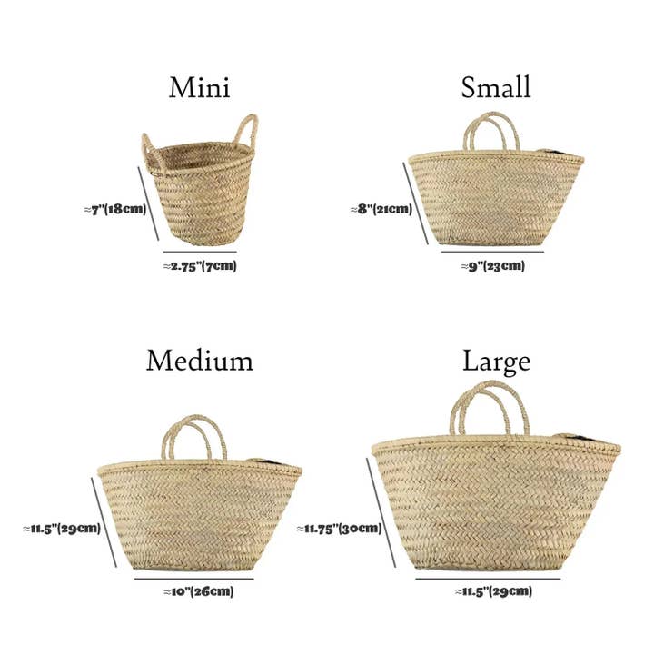 wholesale straw bags – Großhandel Strandtaschen – Französischer Marktkorb mit Lederriemen, Marokkanischer Strohbeutel