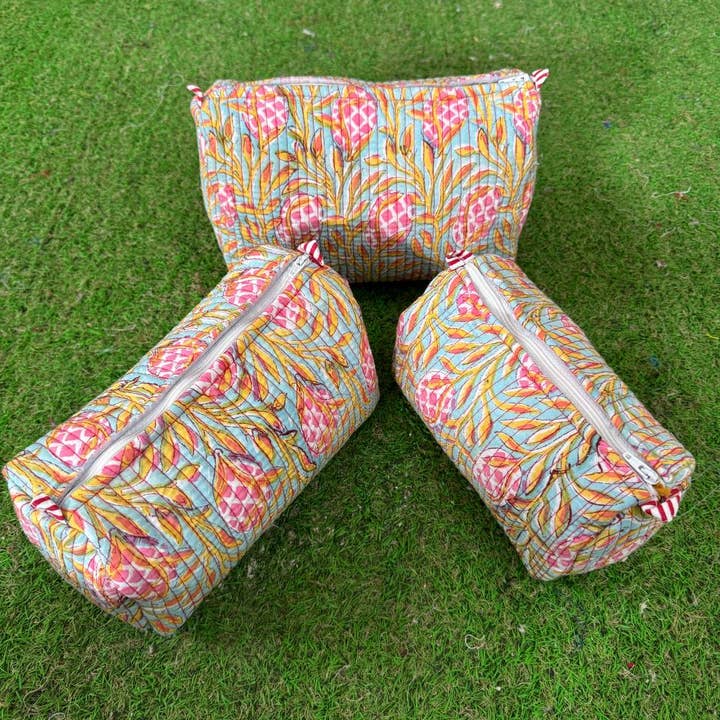 Women's Makeup Bag Eco-Friendly Cotton Quilted Cosmetic Bag and other Purchase Wholesale cosmetics makeup. Free Returns & Net 60 Terms on Faire trending on Faire.