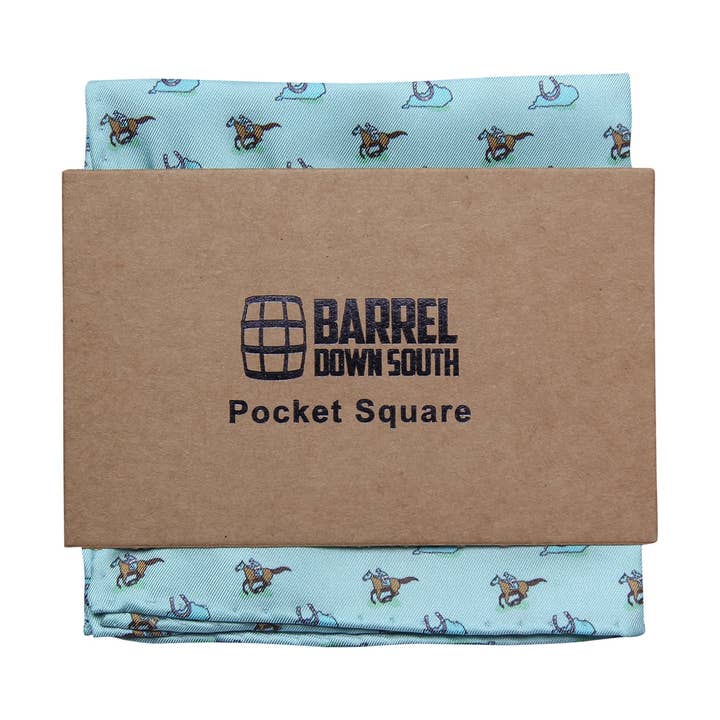 Raceday Pocket Square for wholesale by Barrel Down South