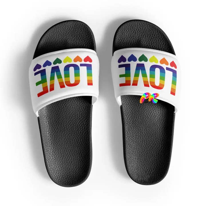 Chinelos masculinos Rainbow Pride por atacado de Prism Raves