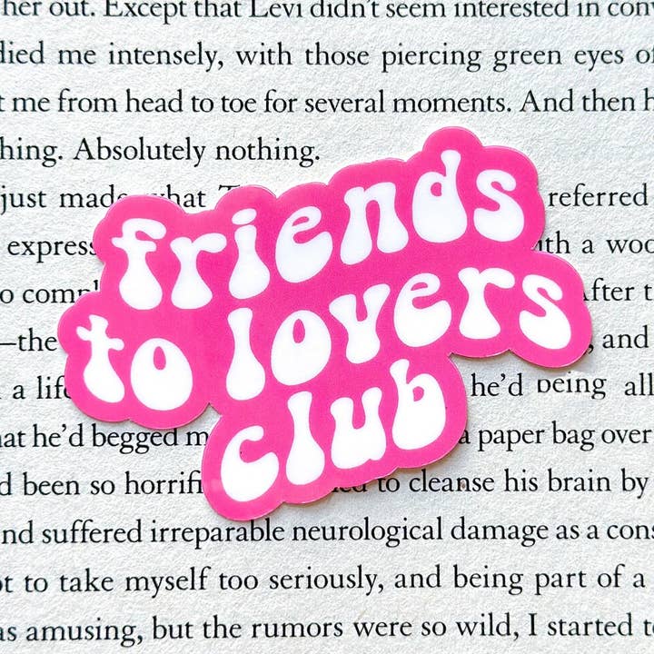 venner til elskere bogklub Kindle bog-klistermærke for engroshandel hos Smut Babe Co.