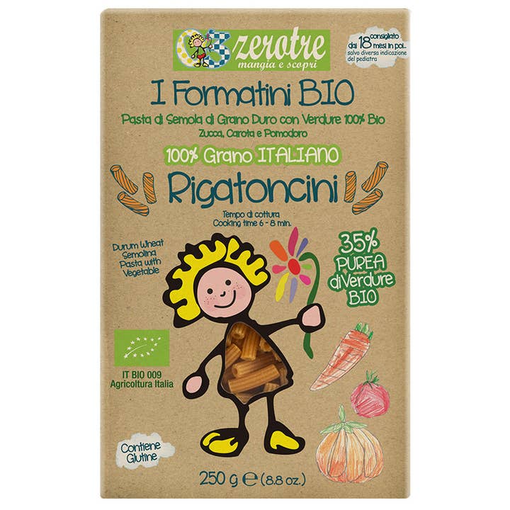 Casa Rustichella by Rustichella d'Abruzzo SpA - Wholesale Pasta - Rigatoncini with Organic Vegetable Puree 250g