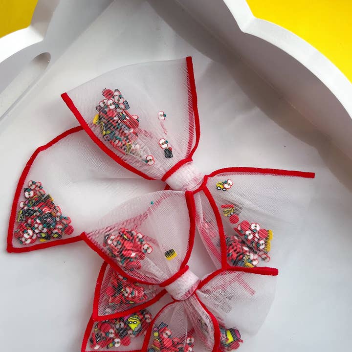 Sparkling New Baby, LLC. - Wholesale Hair bow – Kids - First Day Back To School Shaker Bow1