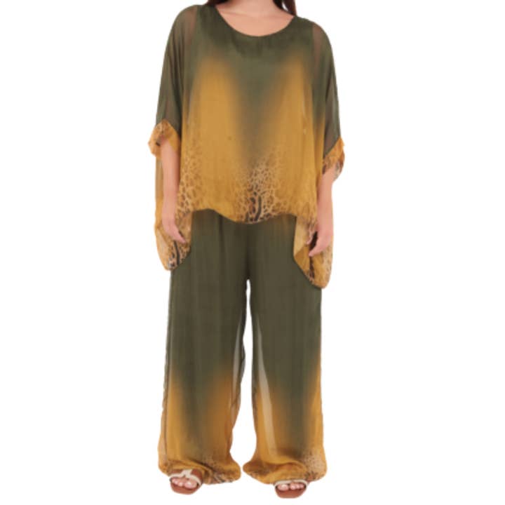 278076/803077 Khaki Vera May Italiensk Silkessæt for engroshandel hos VeraMay