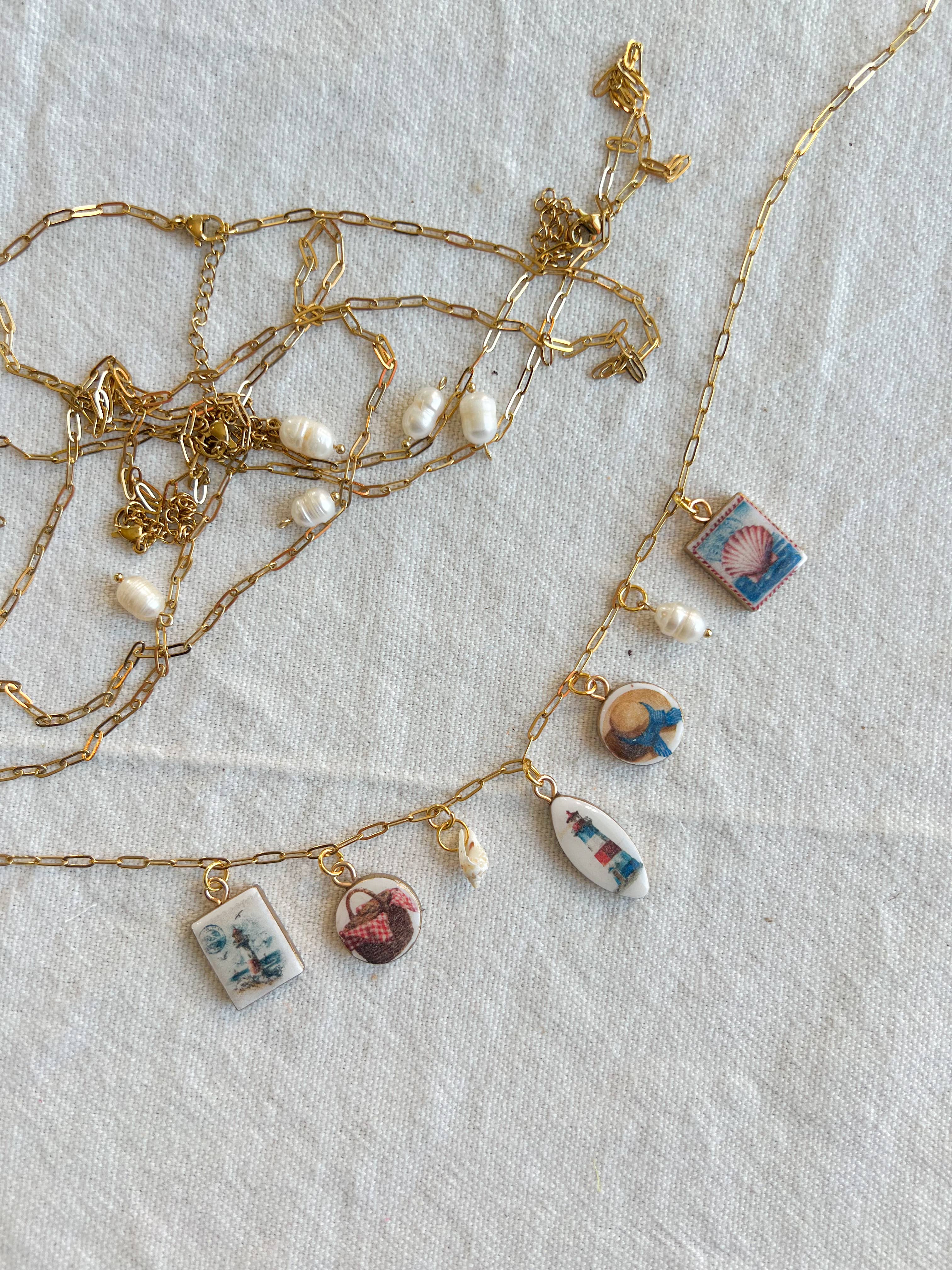 Morning Dew Designs - Wholesale Individual Charm/Pendant - Nantucket Beach Day Polymer Clay Jewelry Charms2