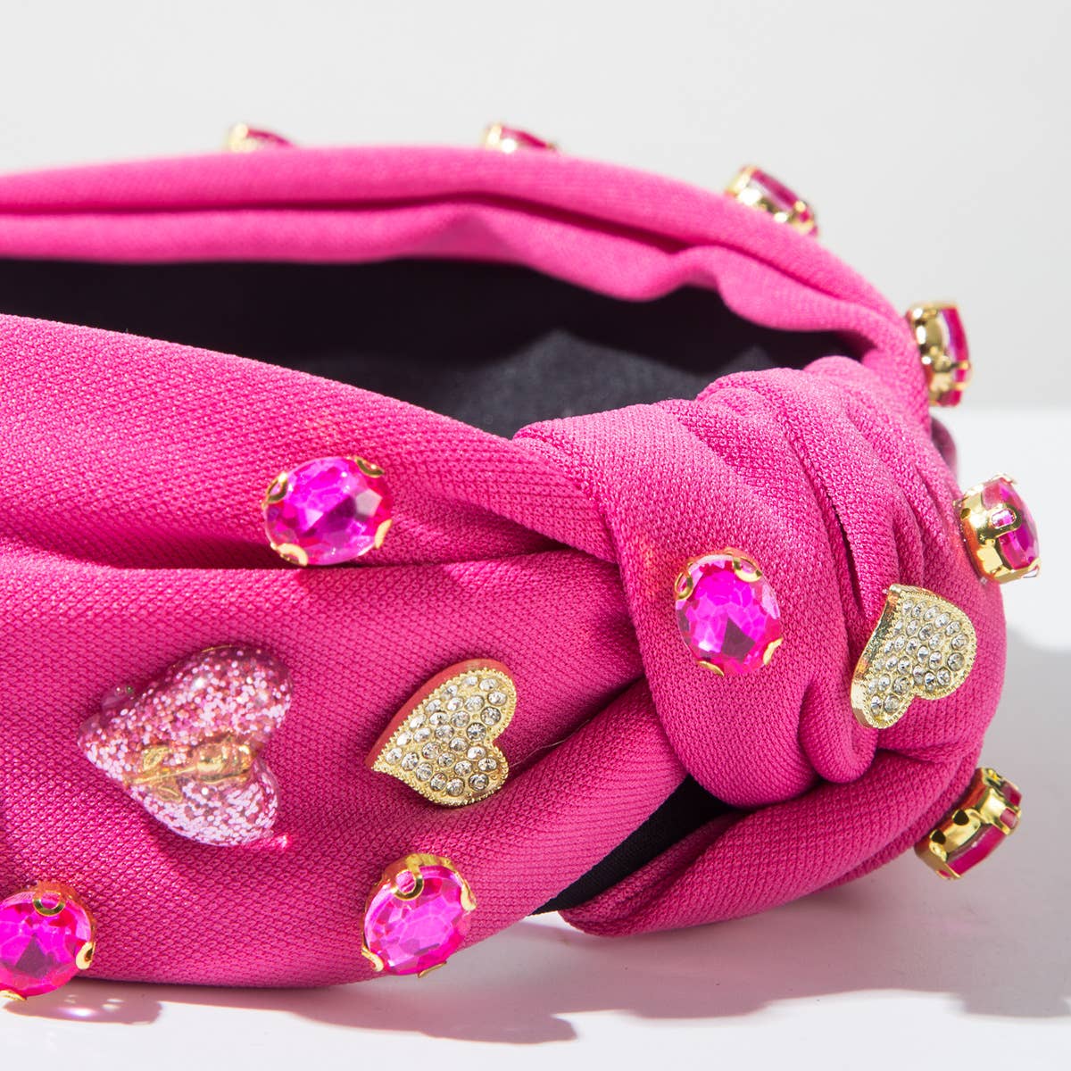 Crave by FW – wholesale Fashion headband – women's – Wide Top Knot Headband With Love Heart2