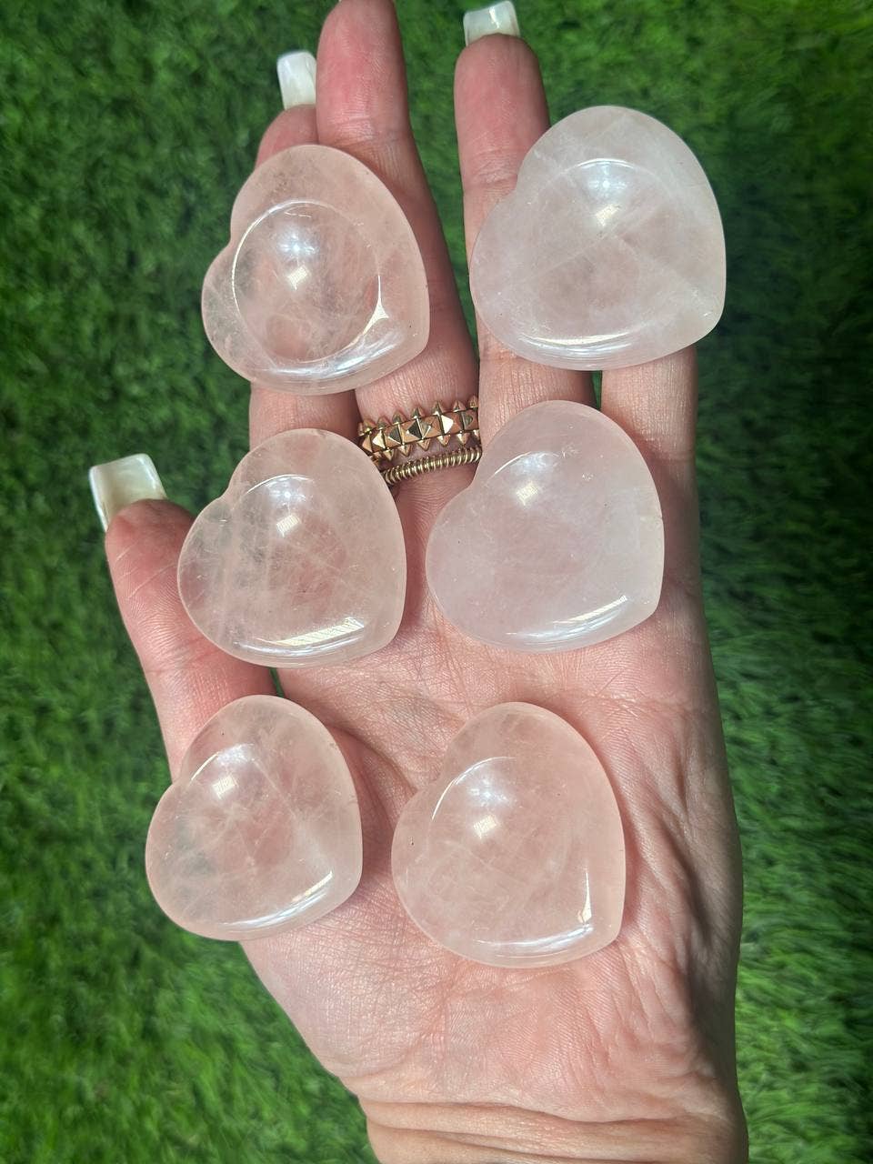 CaNatureLover - Vendita all'ingrosso Pietra/cristallo spirituale - Pietra Antistress a Forma di Cuore in Quarzo Rosa 1,5 Pollici | Grado Premium5