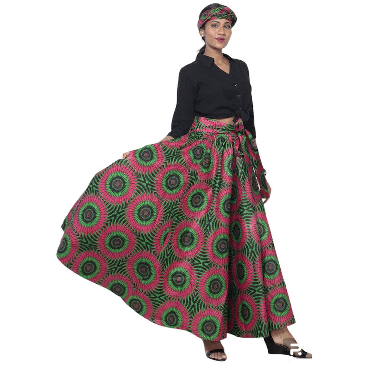 African Stars - Wholesale Skirt - Women's - Women's African Printed Long Maxi Skirt -- FI-3222