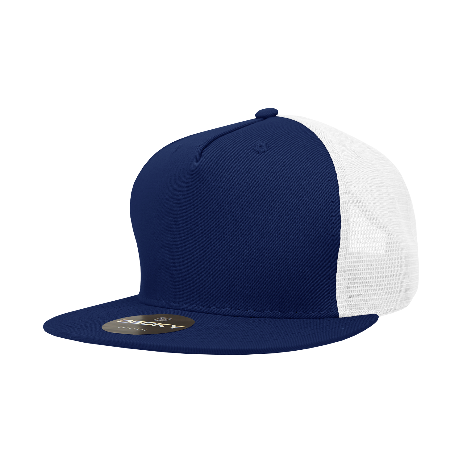 The Park Wholesale - Wholesale Truckerpet - Uniseks - Decky 1040 - Blanco Trucker Snapback-hoeden met 5 panelen - 104055