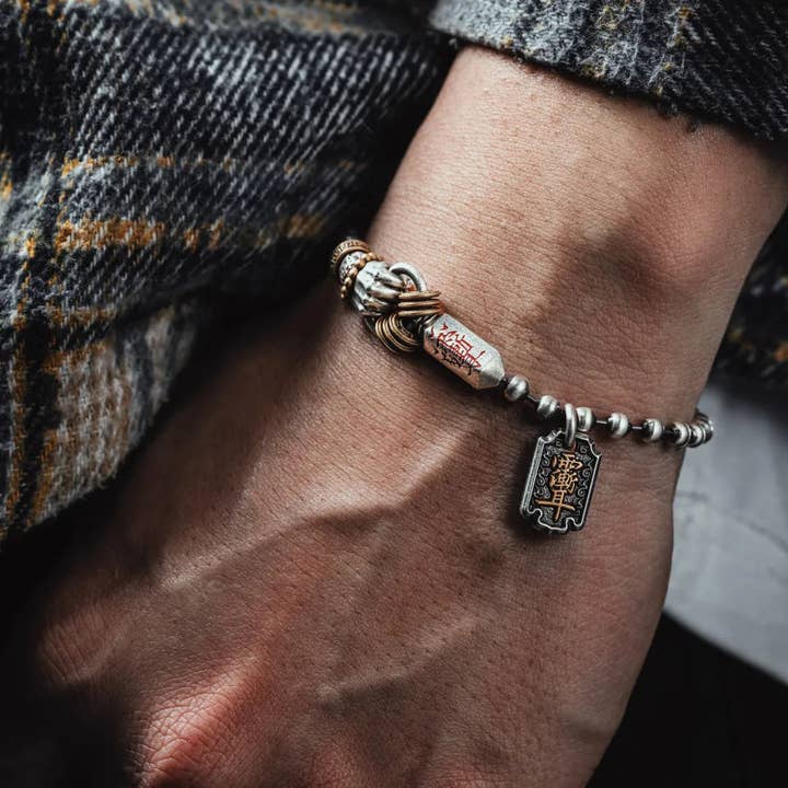 Pulsera de cadena de bolas con talismán Masterblade - 4 mm para venta al por mayor de Coppertist.wu