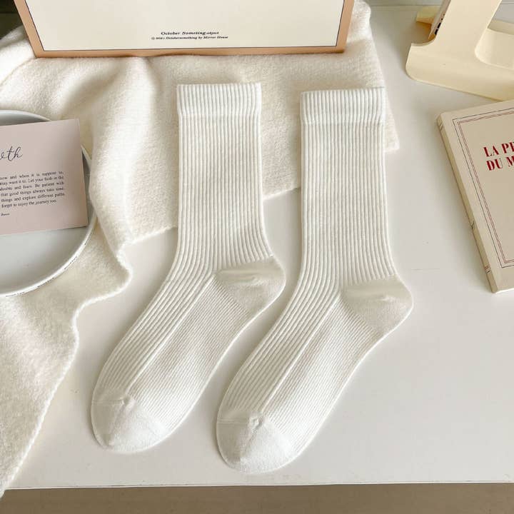 alberalkirk - Wholesale Socks - Women's - Thermal Wool Blend Mid-Calf Socks Multi Color M5A020