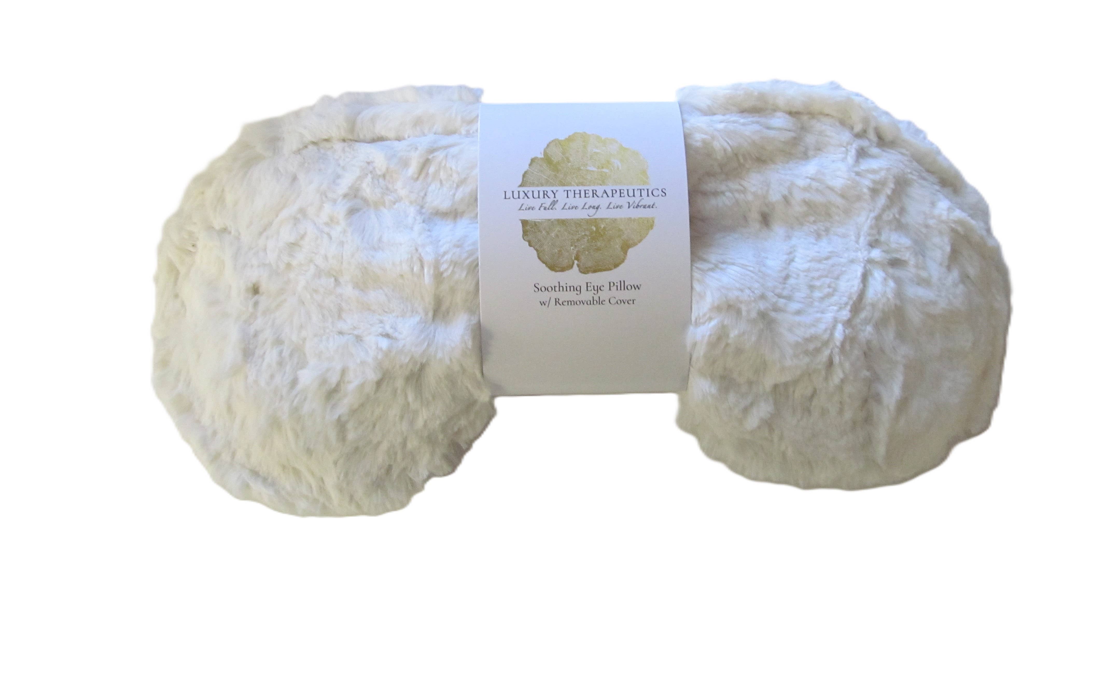 Luxury Therapeutics - Wholesale Kuuroord/therapeutisch kussen - Kalmerend oogkussen met afneembare hoes van luxe witte imitatiebont1