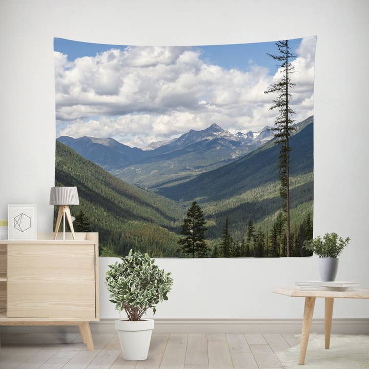 Pacific Northwest Mountains Microfiber Wall Tapestry for wholesale by lostkatphoto