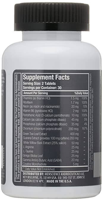 MenScience - Wholesale Oral Supplement/Vitamin - Thermogenic Supplement Formula1