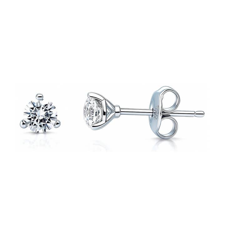 BERRICLE Sterling Silver Solitaire CZ Stud Earrings for wholesale by BERRICLE