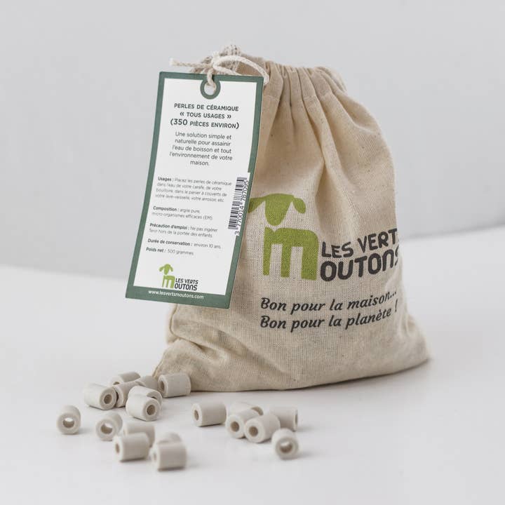 500 grams of Bulk Ceramic Beads (350 beads) for wholesale by Les Verts Moutons