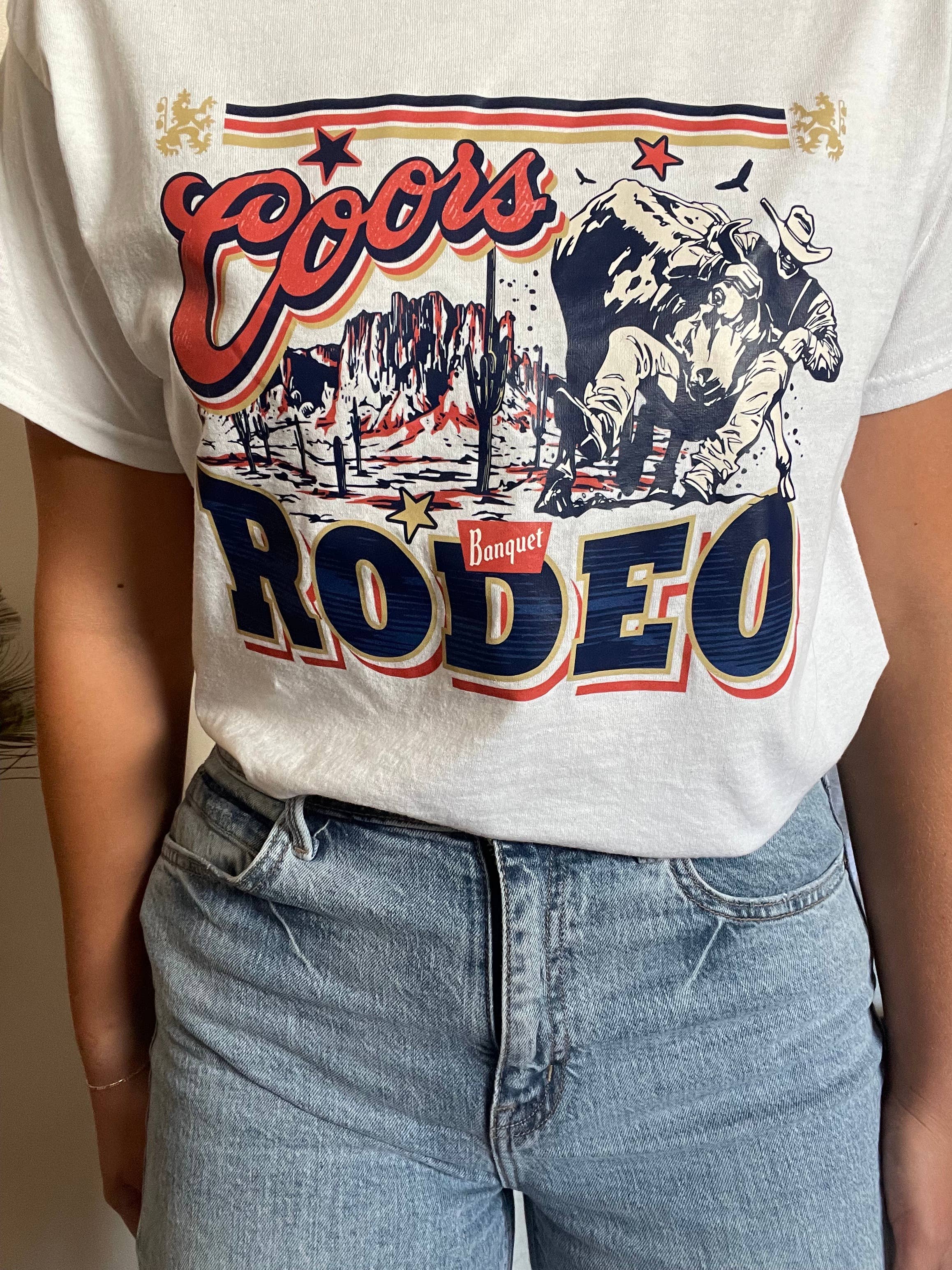 Rustic Runaway LLC - Wholesale T-Shirt (Graphic) - Women's - Coors Rodeo Western Graphic Tee1