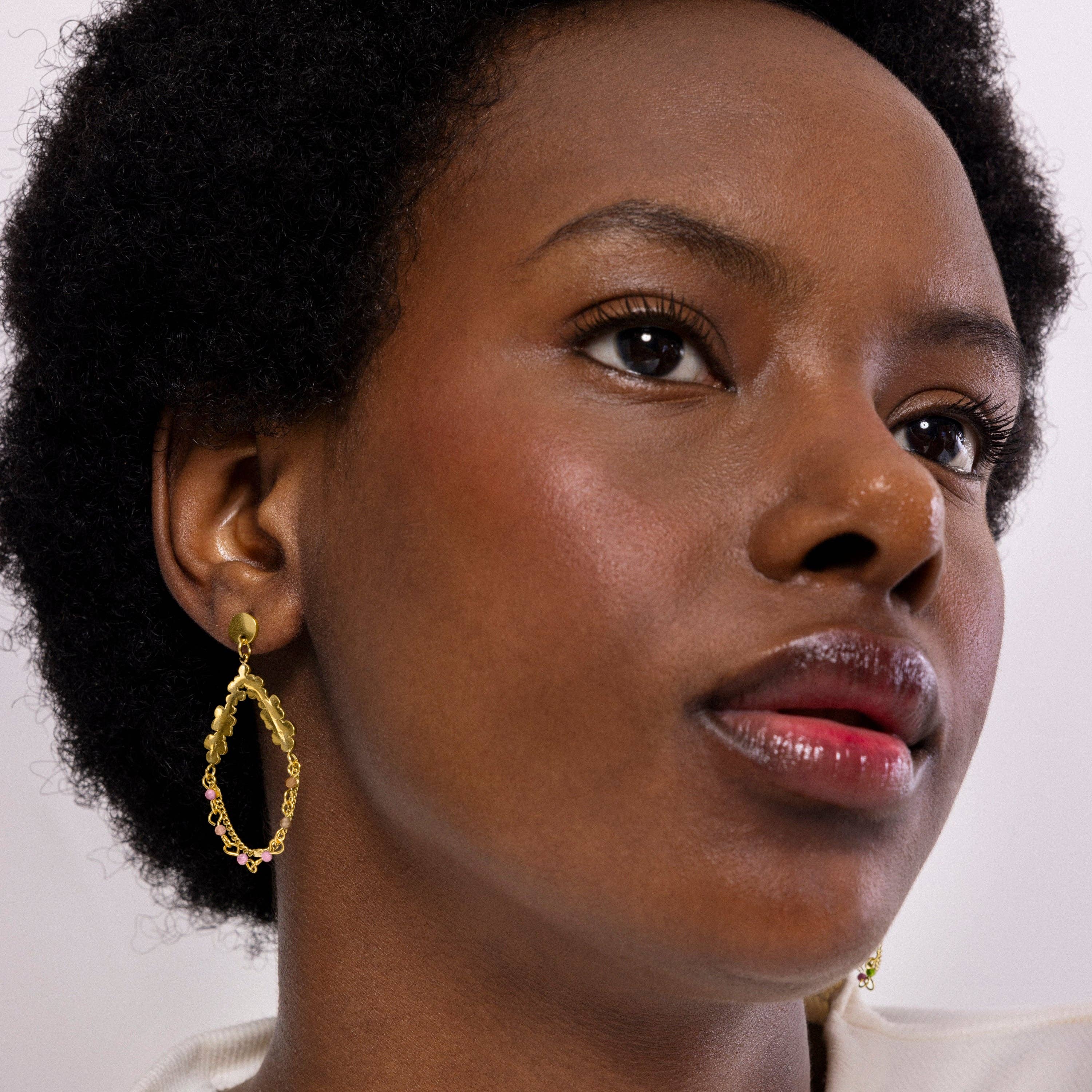 Luxenter - Wholesale Dangle Earrings - Pendientes acabados en oro amarillo de 18k - Ukdra2