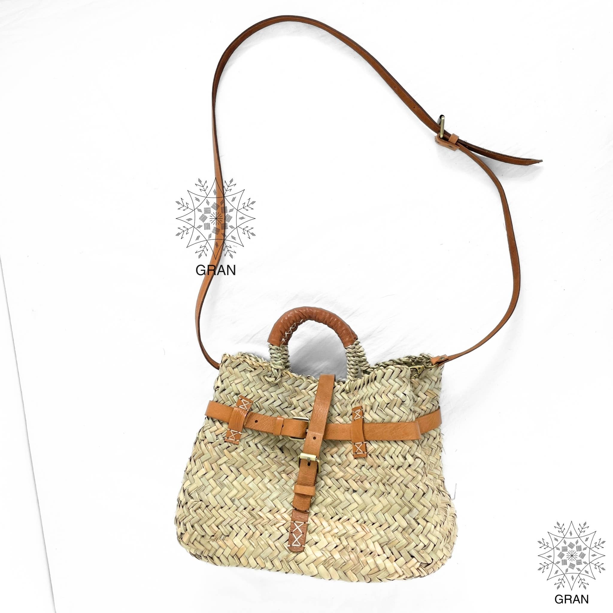 Gran Wholesale - Vendita all'ingrosso Borsa da spiaggia - Borsa di paglia con doppio manico in pelle, borsa mercato francese5