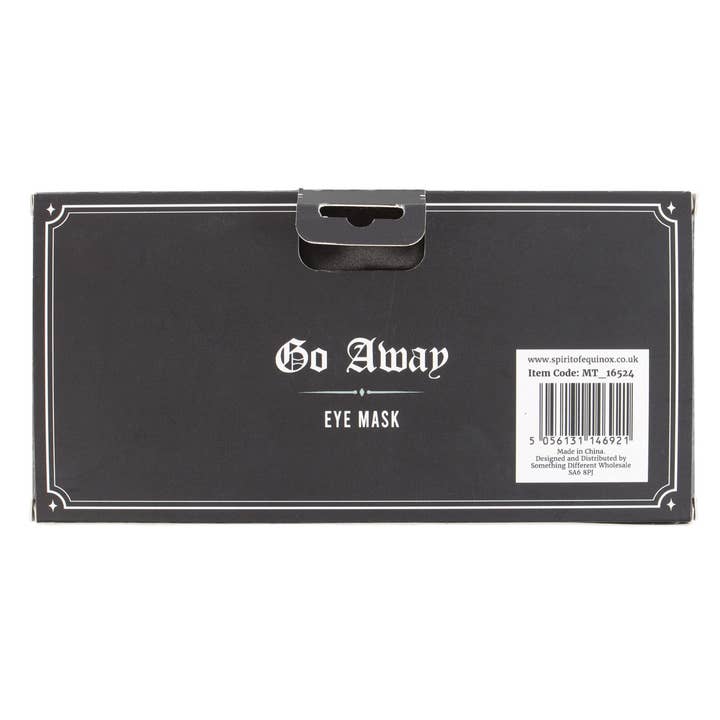 Something Different Wholesale - Wholesale Sleep/Eye Mask - Go Away Gothic Satin Sleep Mask