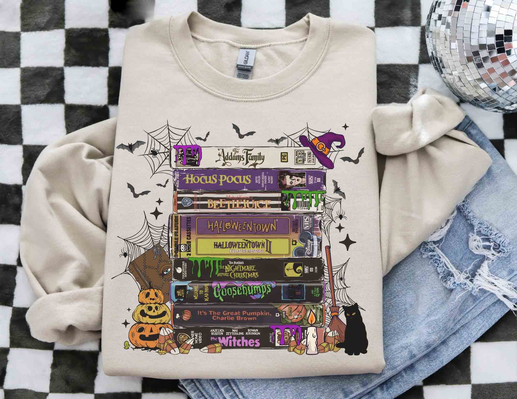 NVC Ecommerce LLC - Wholesale Graphic Sweatshirt - Women's - 90’s Halloween Movies Sweatshirt, Classic Halloween Shirt0