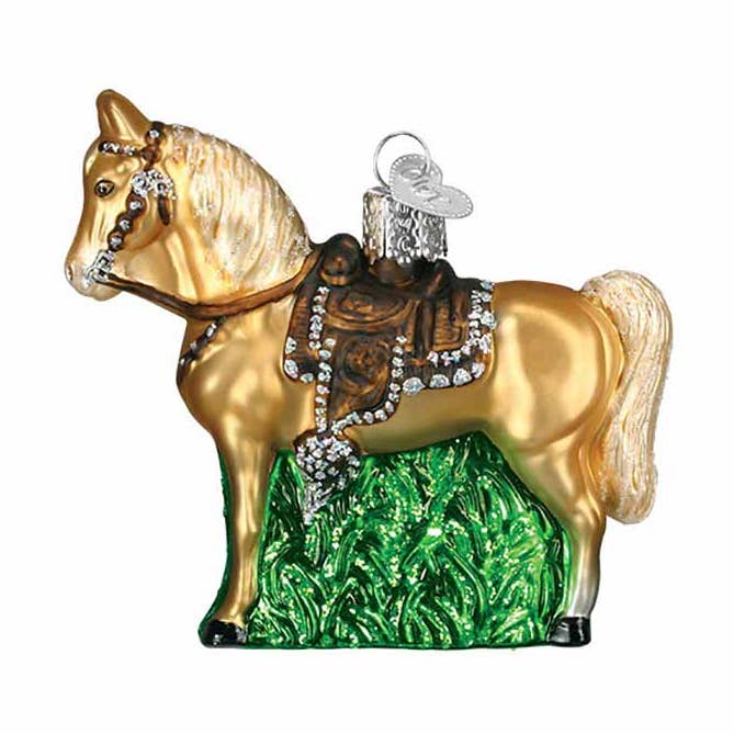 Ornament - Glas Western Horse for engroshandel hos Kelley and Company