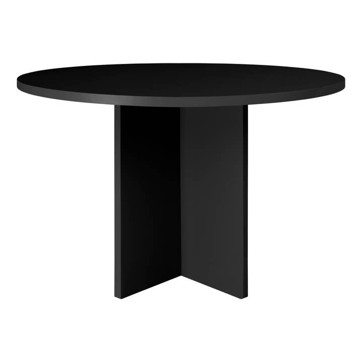 Really Nice Things - Wholesale Coffee Table - Black 120cm Lacquered MDF Round Table 3cm5