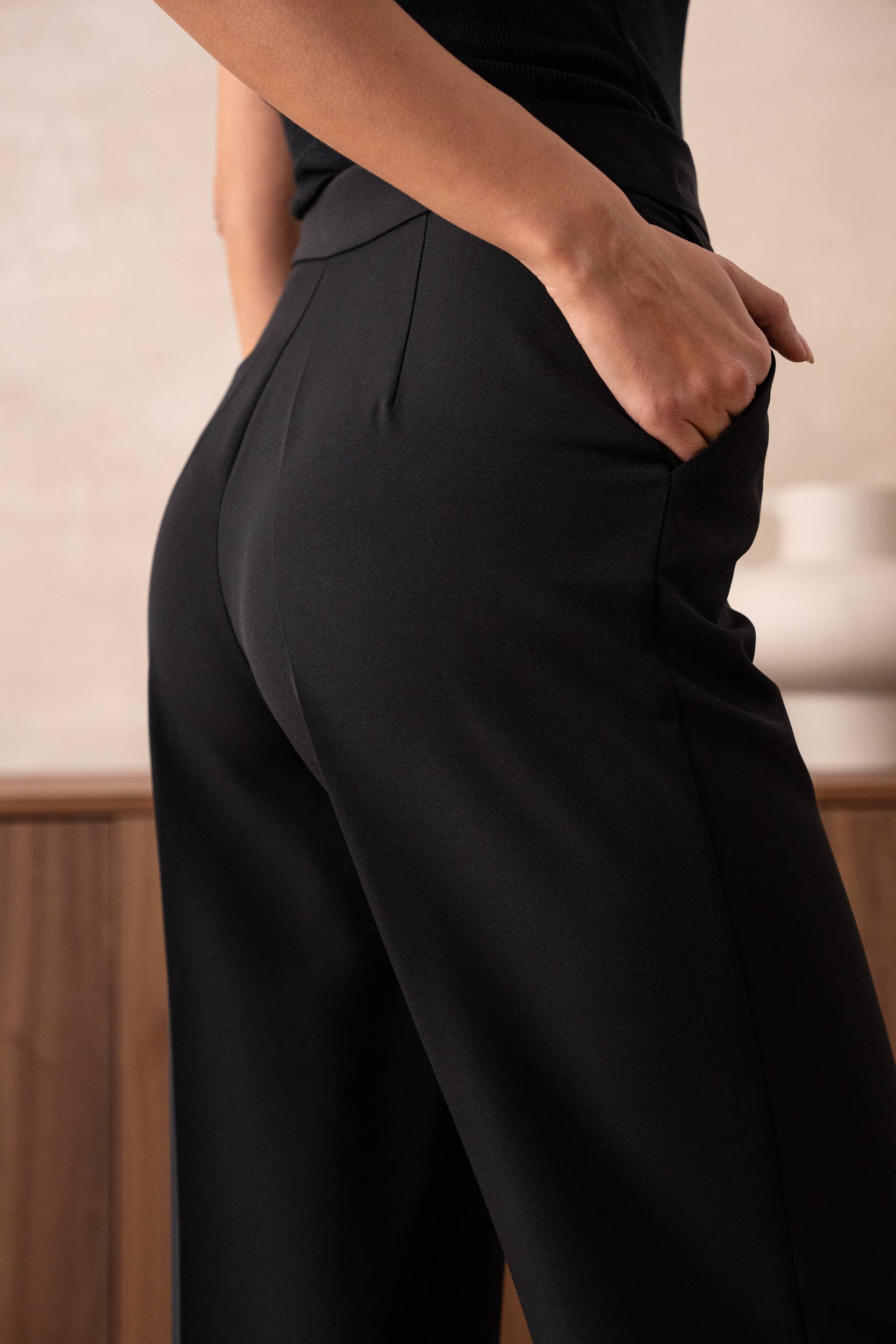 Attentif Paris - Vente Pantalon – femme - [Timeless] Pantalon unie coupe droite71