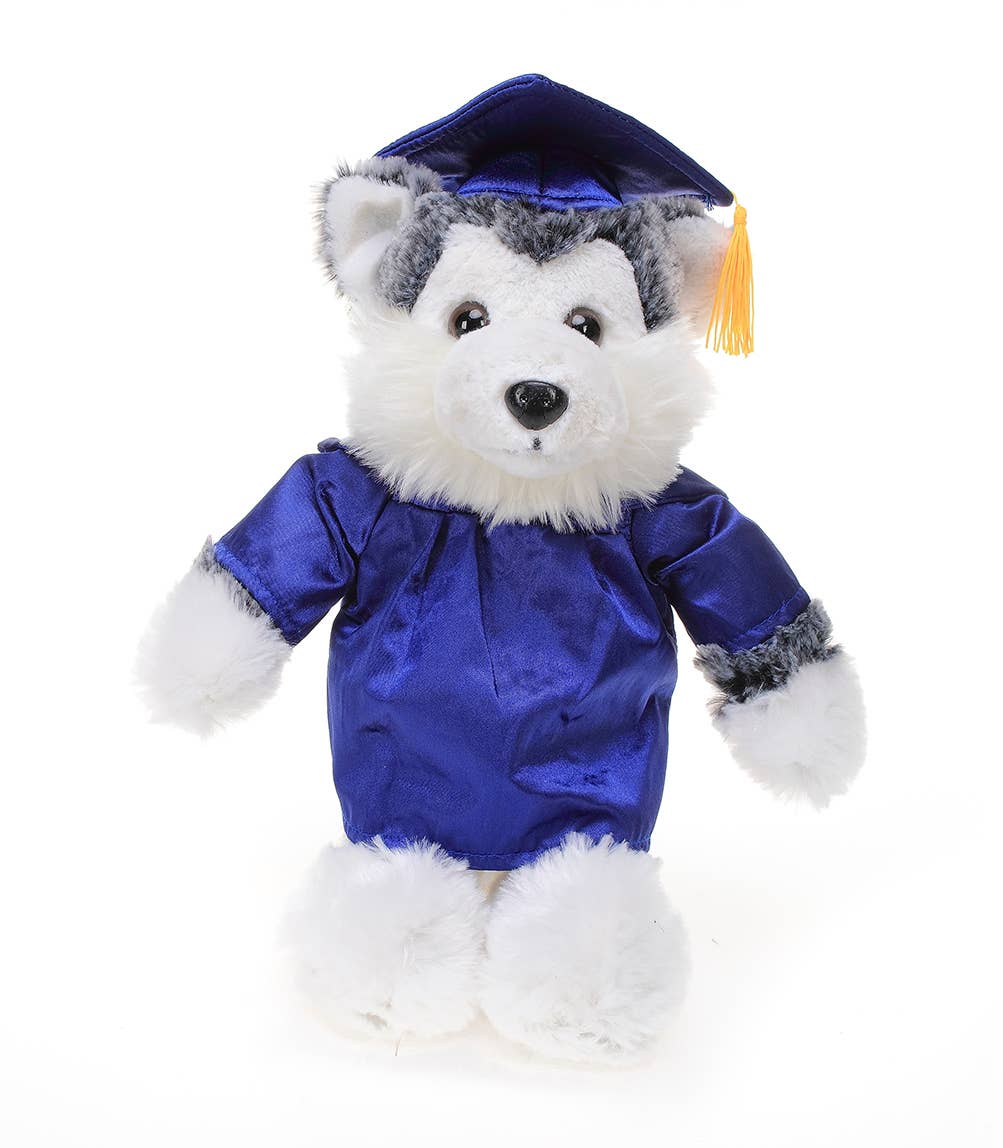 Plushland – wholesale Stuffed/plush toy – Kids & baby – Graduation Husky 8"3