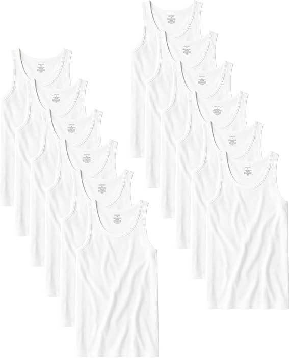 I-Wear Brands - Wholesale Tank Top - Men's - 12 Pack Men's 100% Cotton Ribbed Tank Top A-Shirt Undershirt0