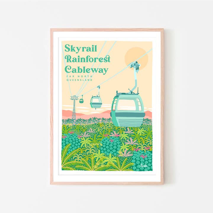 Designs by Claudia – Großhandel Kunstdruck – Skyrail Regenwald-Seilbahn - Cairns