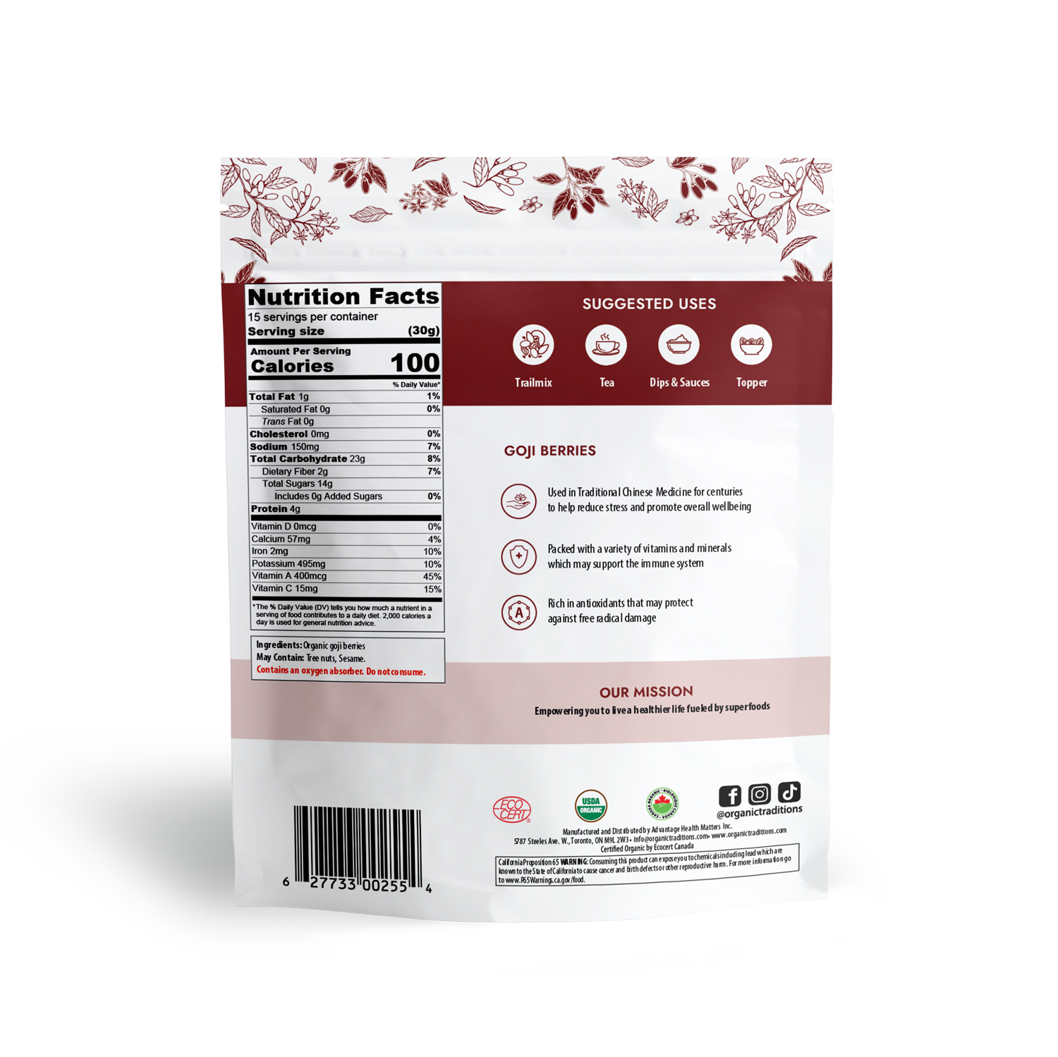 Organic Traditions - Wholesale Dried/Dehydrated Fruit - Goji Berries3