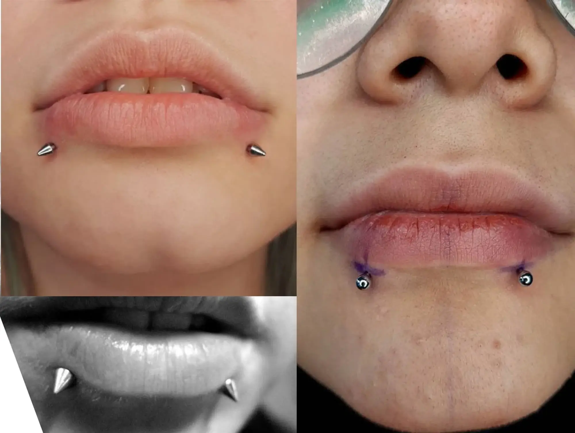 Bodytrend - Wholesale Lip Ring - TITANIUM - CONE/SPIKE LABRET STUD,LIP PIERCING ‐ 14G,16G,18G7