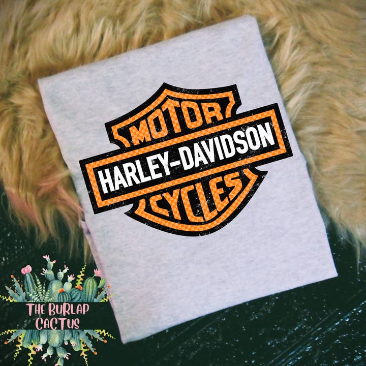 The Burlap Cactus - Wholesale Screen Printed T-Shirt - Women's - Harley Davidson